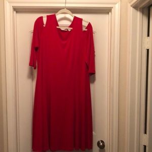 Susan Graver cold shoulder dress, size XL